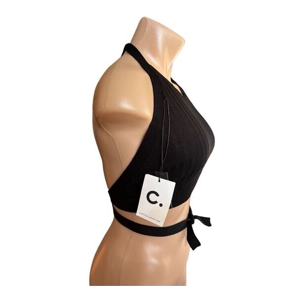 Callahan Knitwear Greta Halter in Black - Picture 4 of 5